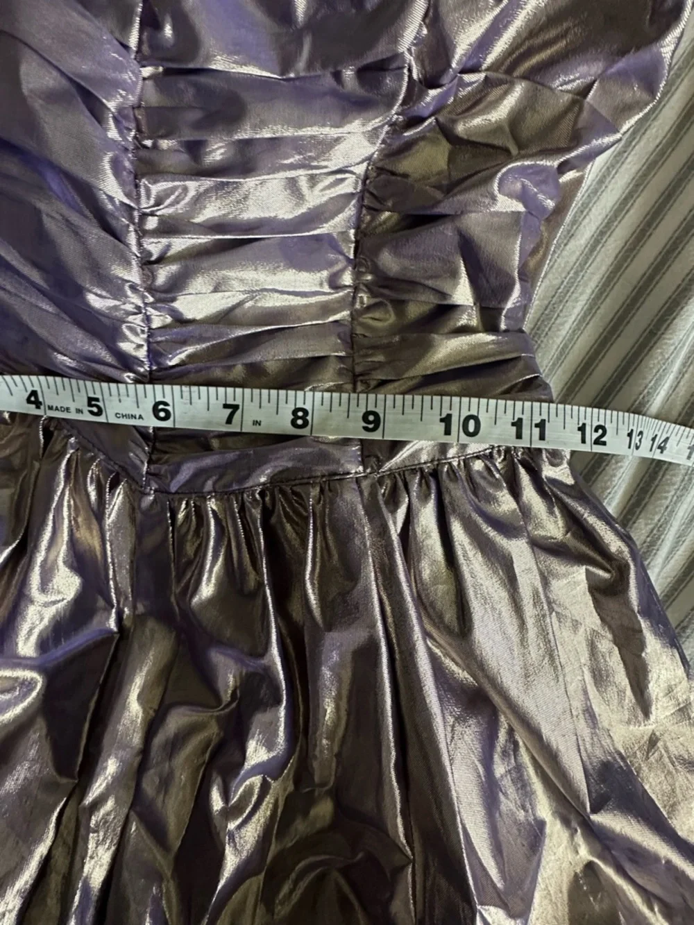 GUNNE SAX Jessica McClintock Purple Prom Gown 5 Iridescent 80s Bridgerton Formal - Picture 10 of 11